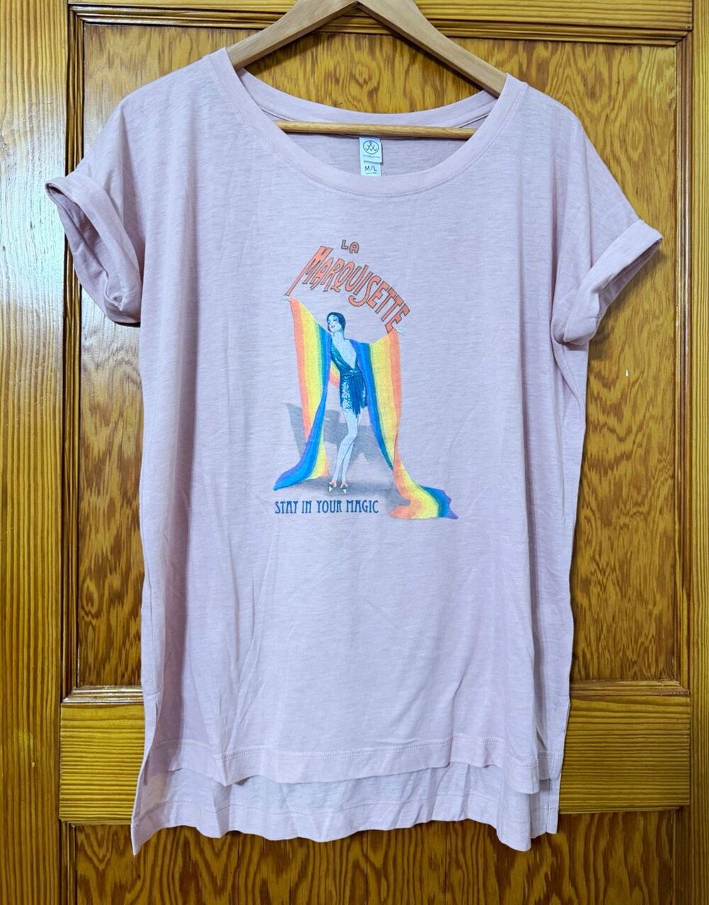 Alternative Women’s Pink Graphic Print Round Neck Short Sleeve Tee M/L